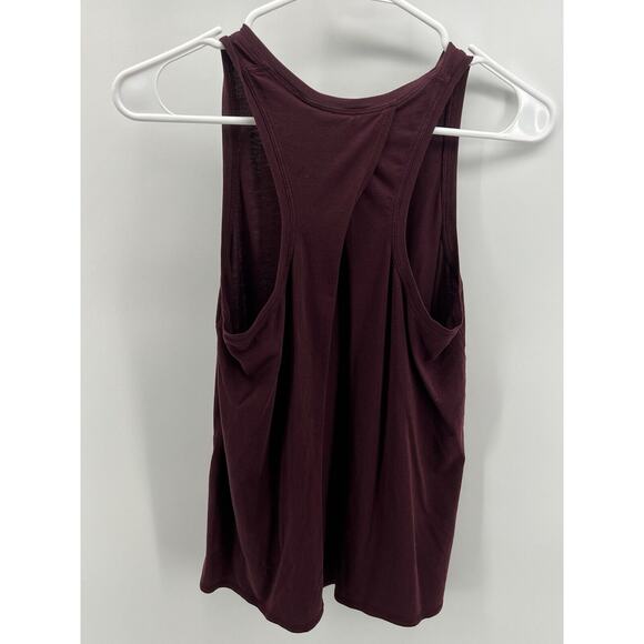 Lululemon Size 4 Athletic Top Open Up Tank Women Maroon Red Sleeveless Open Back - Picture 6 of 7